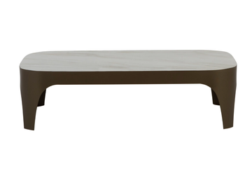 MODÌ - Rectangular coffee table in steel and top in porcelain stone by Tonin Casa - view 3